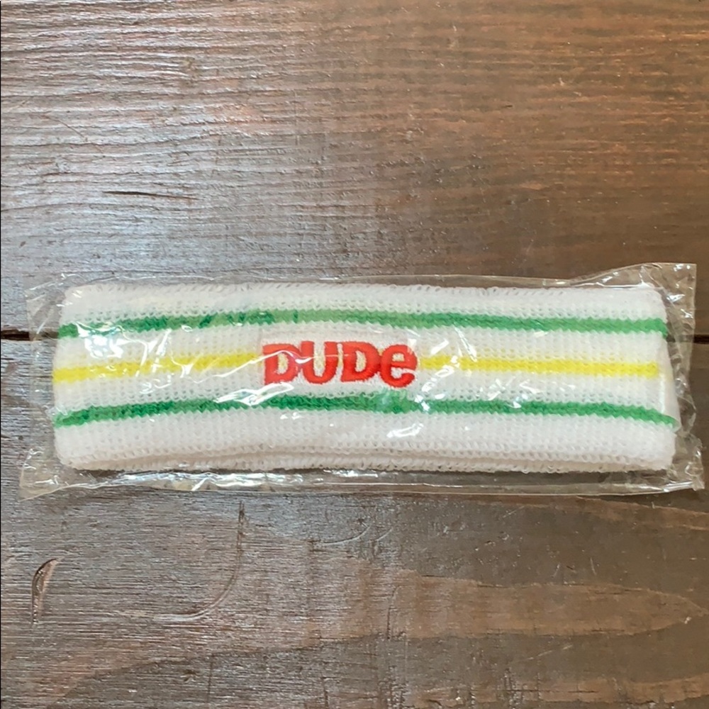 White Men’s Striped Headband